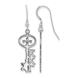 Sterling Silver Kappa Kappa Gamma Small Dangle Earrings